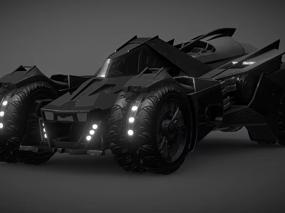 Futuristic Black Tank With Large Wheels Bright Lights And Aggressive Exterior Design 3d model