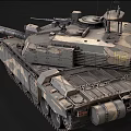 Main Battle Tank Military Weapon System With Camouflage Turret Gun Barrel And Tracked Design