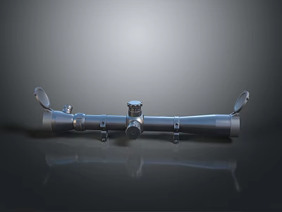 High Precision Weapon Telescopic Sight With Optical Lens And Durable Metal Construction 3d model