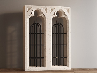 European Building Window Component 3d model