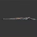 Realistic Crocodile Skeleton Model on Rock Base Display Platform with Detailed Structure 3d model