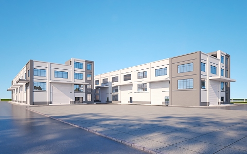 Factory building office building production workshop warehouse garage truck commercial building private house self-building industrial park industrial park office area 3d model