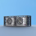 Multifunctional Household Storage Rack With Black Frame White Surface And Lattice Design
