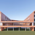 Modern Primary School Simple Primary School 3d model