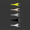 Computer Power Plugs With Multiple Colors And Different Designs