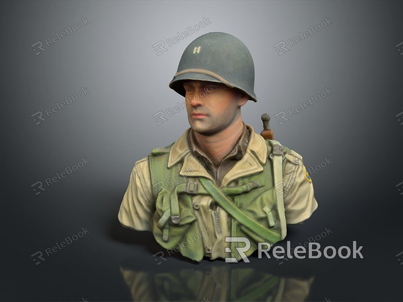 Modern Soldier Warrior World War II Soldier American Soldier Samurai model