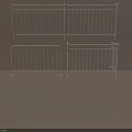Four Modern Metal Safety Railings with Vertical Bars and Stable Base Supports