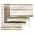 Layered Linen Curtains In Neutral Tones With Modern Design For Home Window Decor