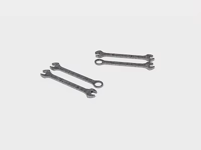 Sturdy Metal Hardware Tools Wrenches With Double Ended Design For Home Repair 3d model