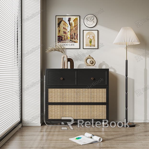 Modern Sideboard Rattan Sideboard model