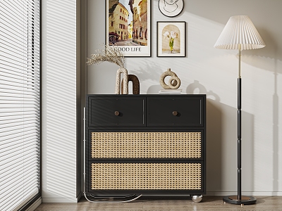 Modern Sideboard Rattan Sideboard model