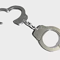 Shiny Silver Stainless Steel Handcuffs With Chain Link And Closed Cuffs