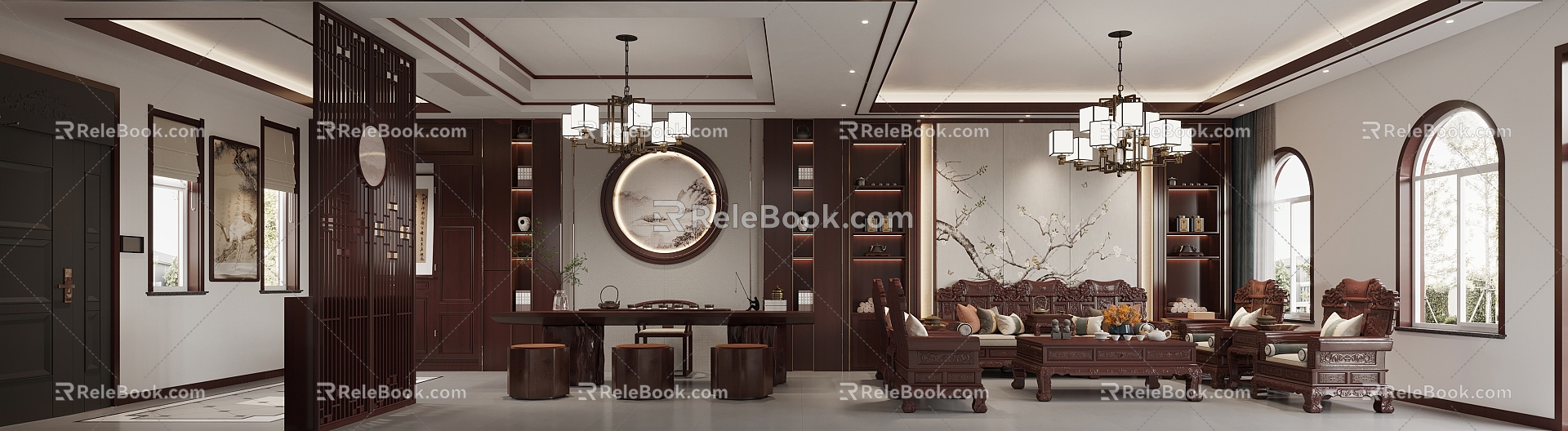 New Chinese Living Room Home Decoration Living Room 3d model