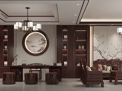 New Chinese Living Room Home Decoration Living Room 3d model