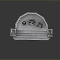 Elegant Historical Statue Display With Pedestal Small Statues Stone Steps And Railings
