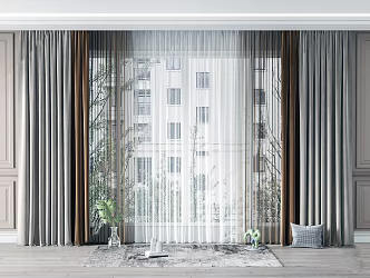 Modern Curtains 3d model