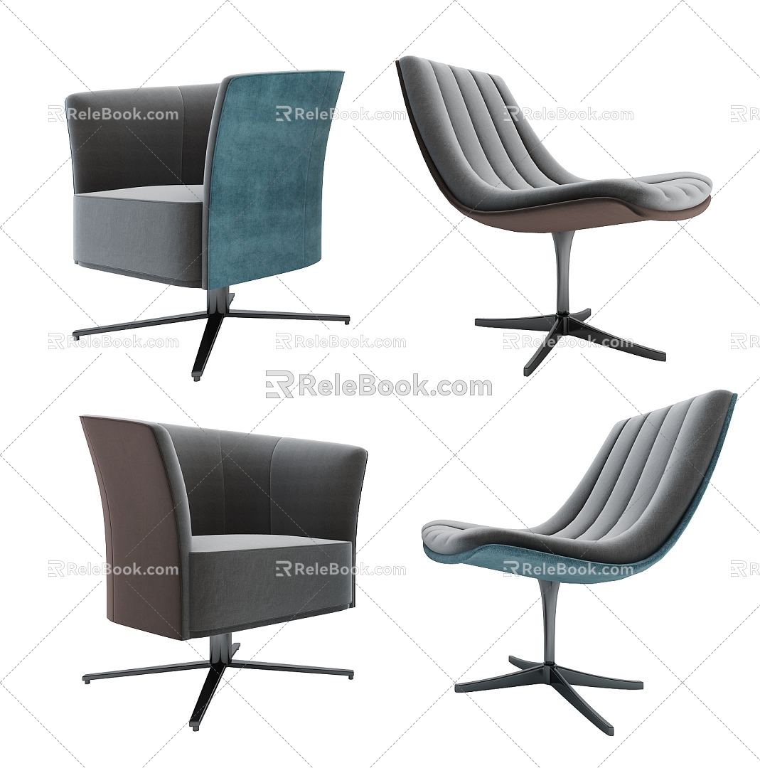 Modern single chair 3d model