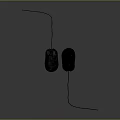 New And Worn Wired Computer Mice Featuring Green LED Lights
