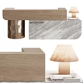 Modern Reception Desk Front Desk 3d model