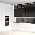 modern cabinet kitchen island table 3d model
