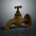 Vintage Rusty Brass Wall Mounted Faucet For Home Bathroom Kitchen Use