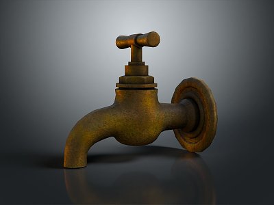 Faucet traditional faucet old faucet 3d model