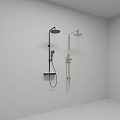 Tray three-function shower, only temperature control shower 3d model