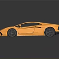 Modern Yellow Sports Car With Sleek Design Black Roof And Blue Rear Accents