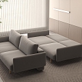 Two-seat sofa sofa bed folding sofa fabric 3d model