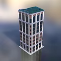 Tall Multi Story Hotel Building With Green Roof And Arched Windows Classical Modern Exterior Design