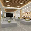 Modern Spacious Recycling Resources Service Hall Interior With Service Counters And Waiting Seats
