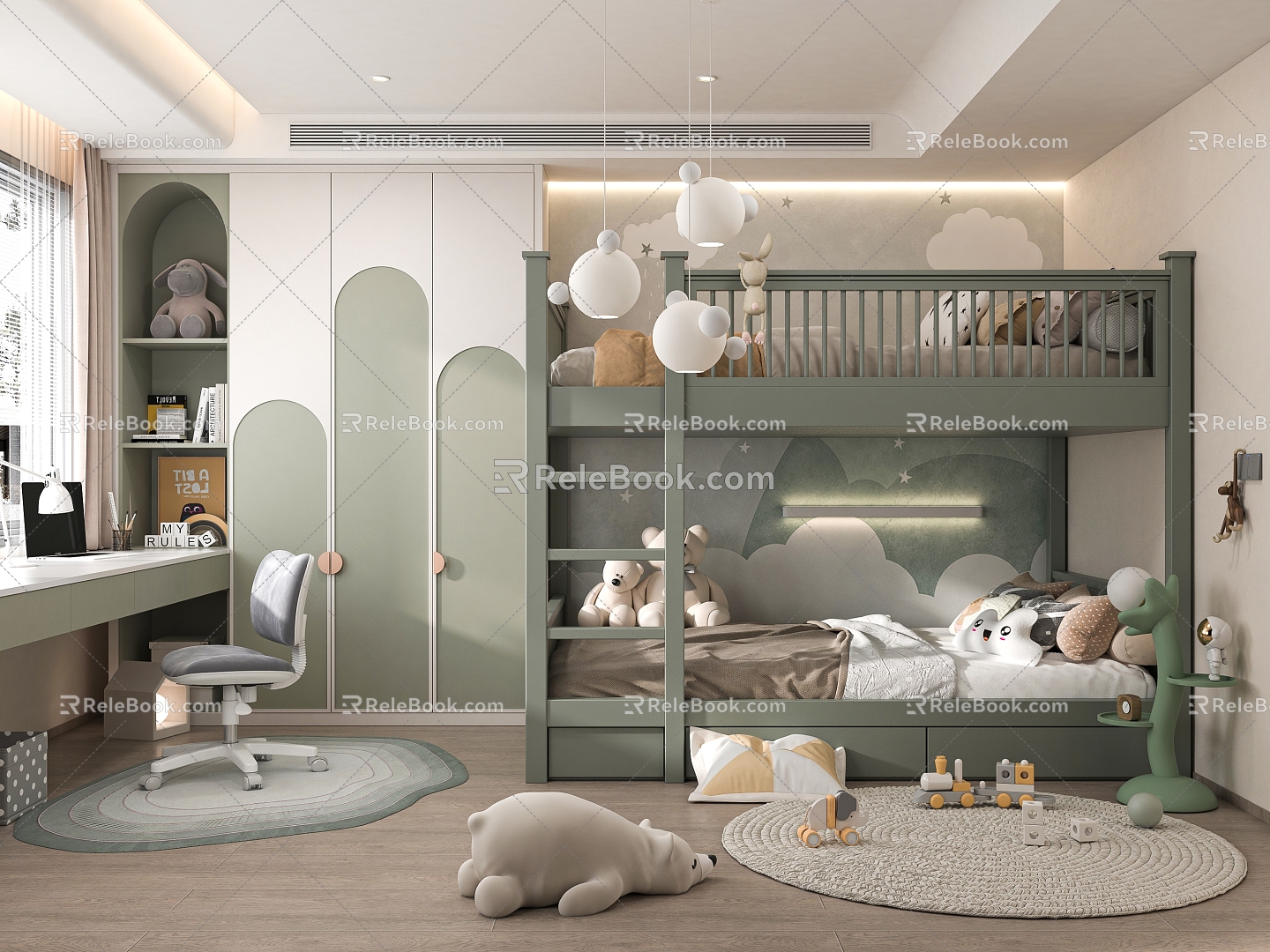 Modern Children's Room 3d model