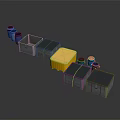 Colorful Storage Bins With Lids Various Sizes In Blue Yellow And Gray Arranged