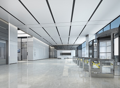 Modern Hall East Foyer 3d model