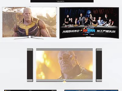 4K Smart TV With Ultra HD Display Showing Vivid Movie Scenes And Clear Characters 3d model