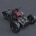 Modern Motorcycle Bombardier Ryke Spiderman Three-wheeled Motorcycle 3d model