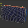 Stylish Blue Leather Clutch Bag With Zipper For Women's Fashion Accessories