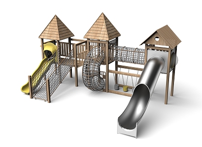 Wooden House Development Park Non-standard Features Development Park Crawl Amusement Park Children's Amusement Park Amusement Park 3d model