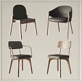 Modern Single Chair Various Designs With Wooden Frame And Dark Cushion