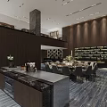Luxury Private Box Interior With Marble Walls Wooden Decor And Dining Table