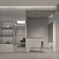 HOI Clothing Store Interior With Transparent Glass Facade Hanging Clothes And Mannequins