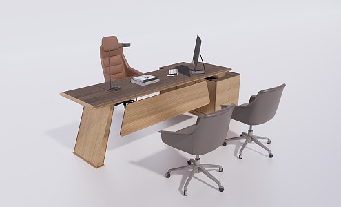 Nordic Office Desk and Chair Office Desk and Chair 3d model