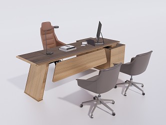 Nordic Office Desk and Chair Office Desk and Chair 3d model