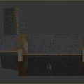 Traditional Stone House Exterior View With Grey Roof Orange Patches Chimneys Windows And Door