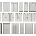 Various Types of Interior Doors with Glass Panels and Different Designs