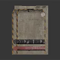 Concrete Structural Component With Yellow Black Warning Stripes Red Curved Sections And Black Cylindrical Elements