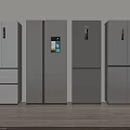 Modern Silver Refrigerators and Freezers in Various Styles with Display Panels