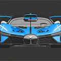 Futuristic Sports Car With Sleek Body Blue Lighting And Black Exterior