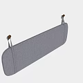 Soft Gray Long Strip Cushion With Hanging Straps For Home Comfort Use