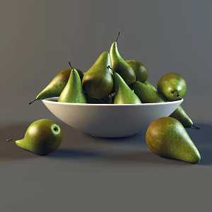 Yali Pear Fruit Pear Fruit Combination Pear Fruit Plate Green Pear Yali Pear Combination Pear Dali Pear Fruit Plate Fruit Plate Dining Table Fruit Plate Coffee Table Fruit Plate 3d model